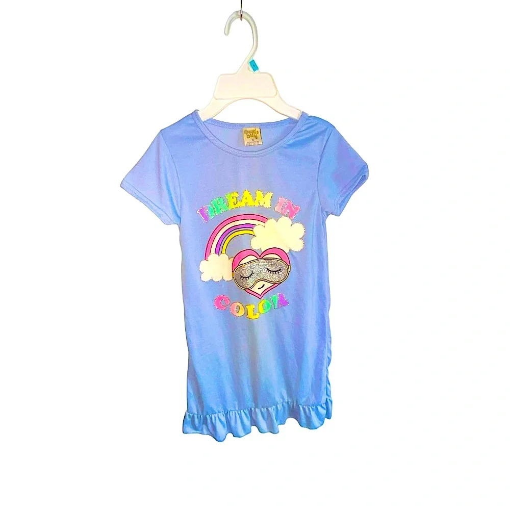 Sweet and sassy girls, colorful nightgown size 12